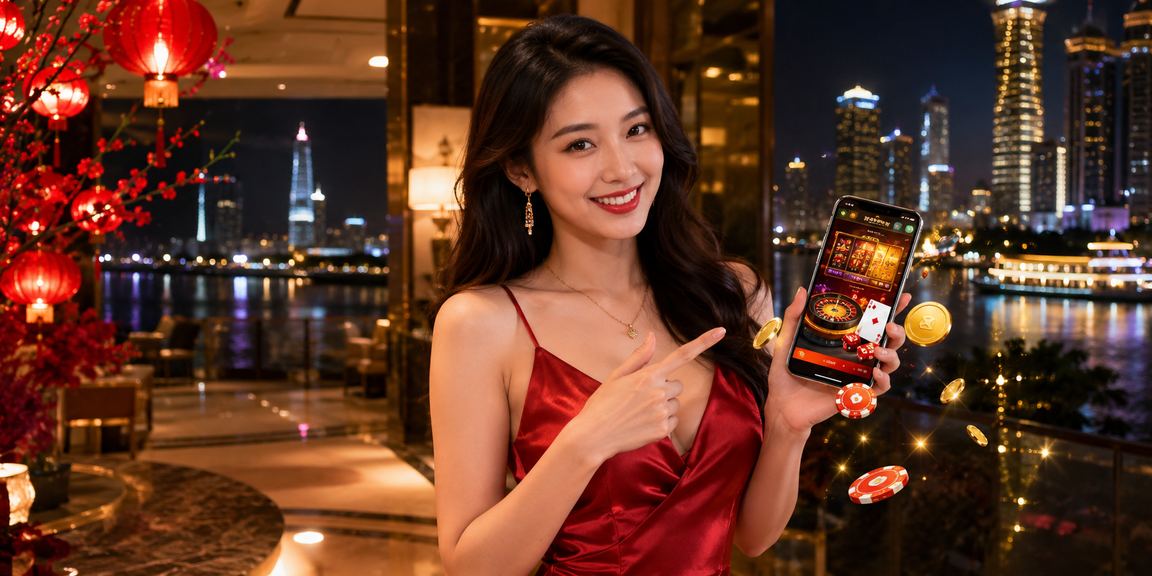 Người dùng tại TP. Hồ Chí Minh trải nghiệm casino mobile trong dịp Tết với màn hình điện thoại sáng rực